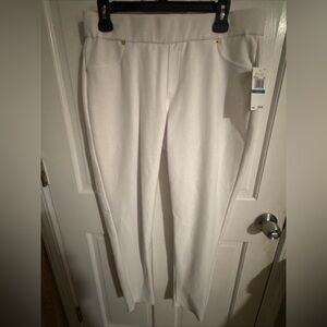 Michael Kors White Pull-On Ponte Pants for Women
